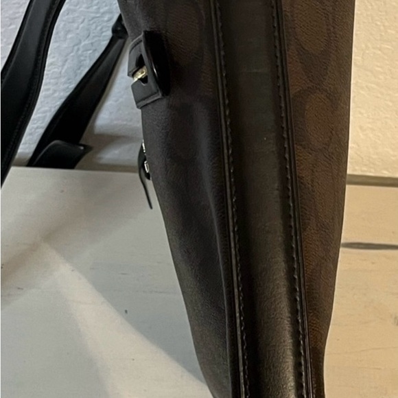Coach Mae Signature โCโ brown & black crossbody adjustable strap purse bag! EUC - Picture 8 of 10